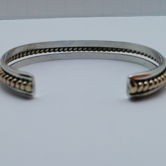 Vintage 12K GP & Solid Sterling Silver 925 Bangle - Picture 7 of 10